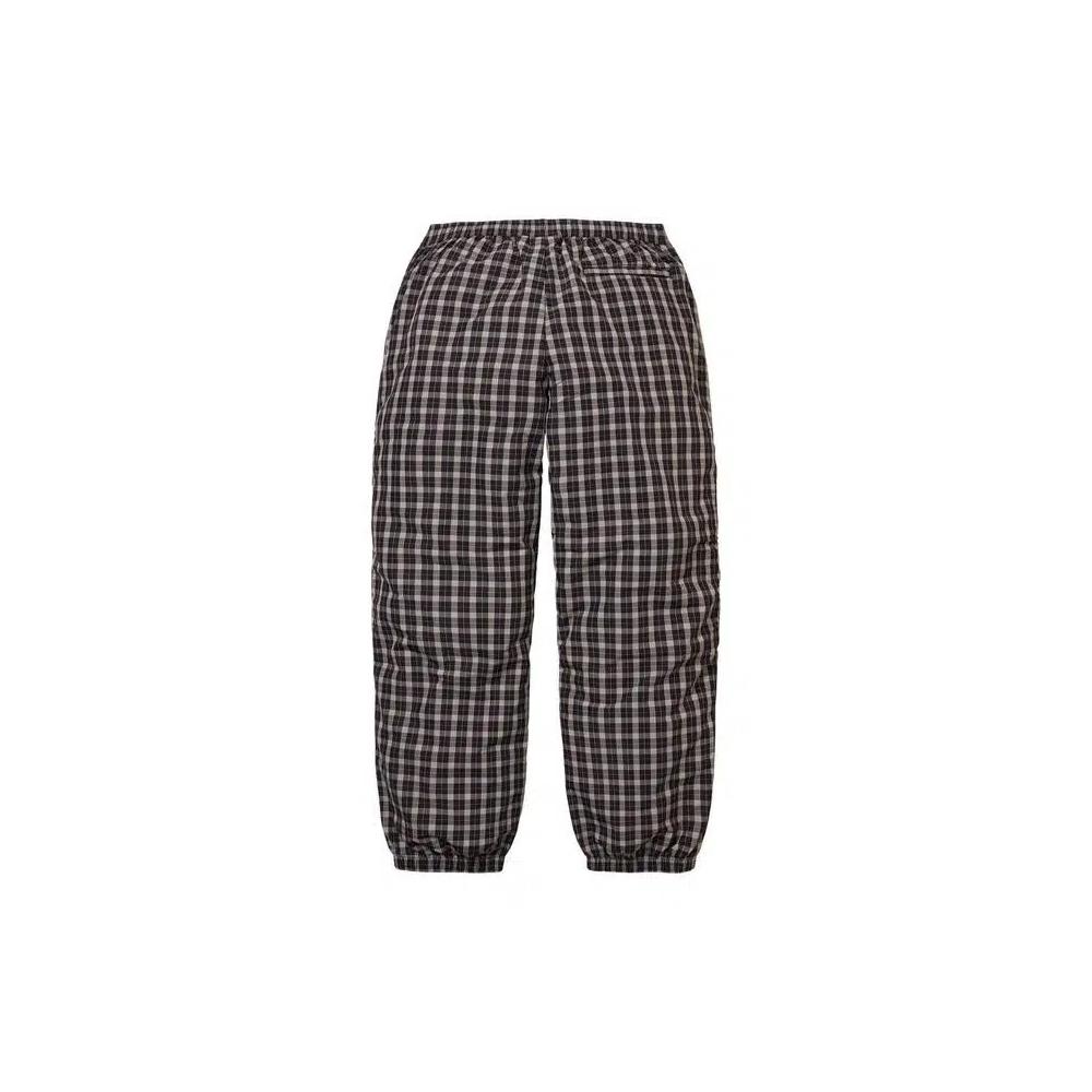 Тренировочные штаны Supreme Plaid Warm Up Pant 'Black' 2