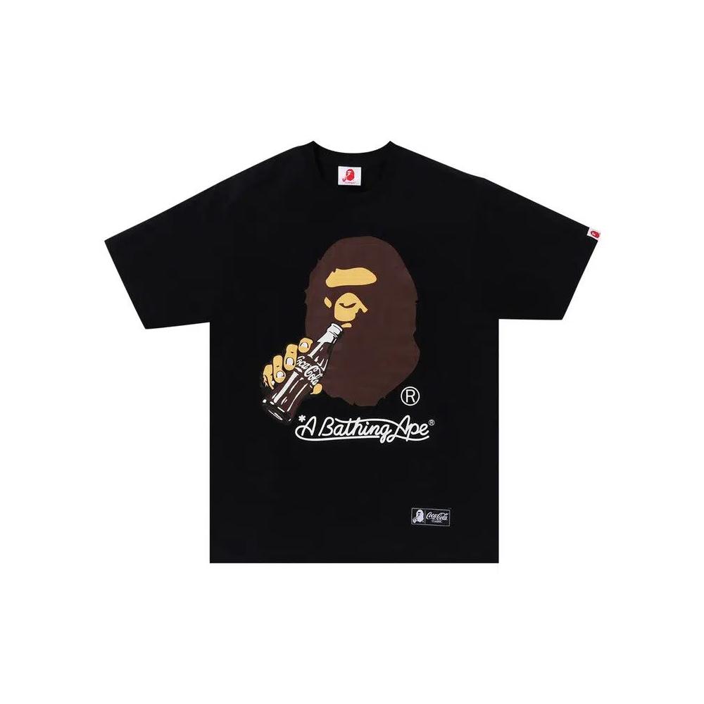 Футболки BAPE x Coca-Cola Ape Head Tee «Черный» 1