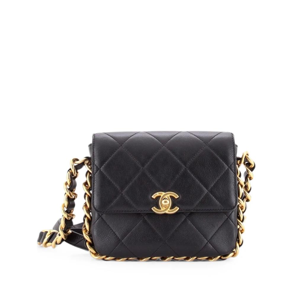 Маленькая сумка на плечо Framing Chain Flap Bag Quilted Calfskin 1
