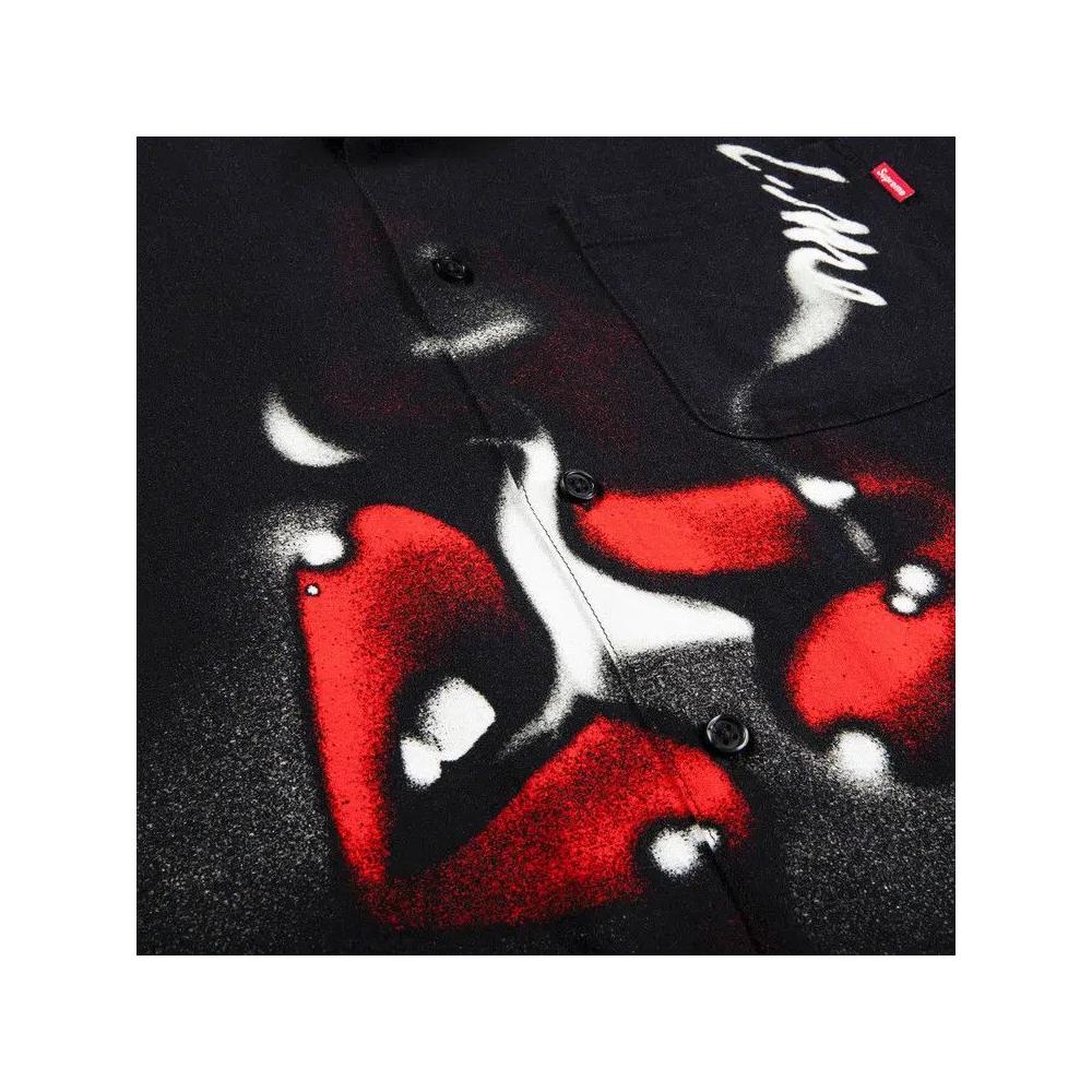 Рубашки на пуговицах Supreme Blow Back Rayon Short-Sleeve Shirt 'Black' 2