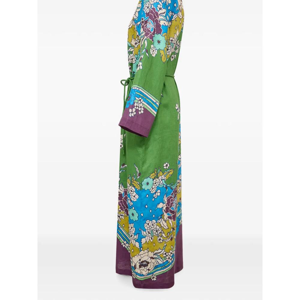 Nanci floral-print maxi shirt dress 2