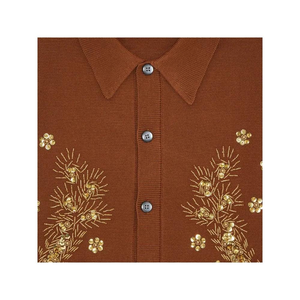 Кардиганы Supreme Beaded Appliqué Cardigan 'Ржавый' 3