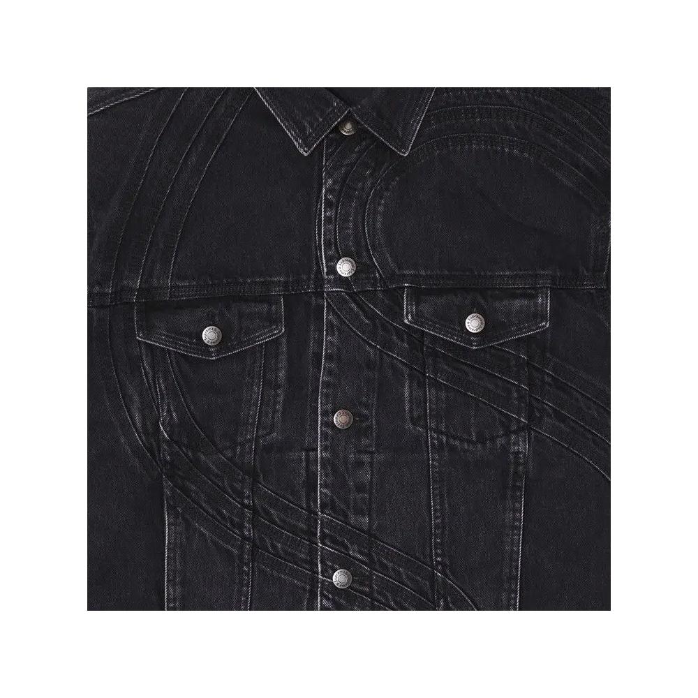 Джинсовые куртки Supreme S Logo Denim Trucker Jacket 'Washed Black' 3