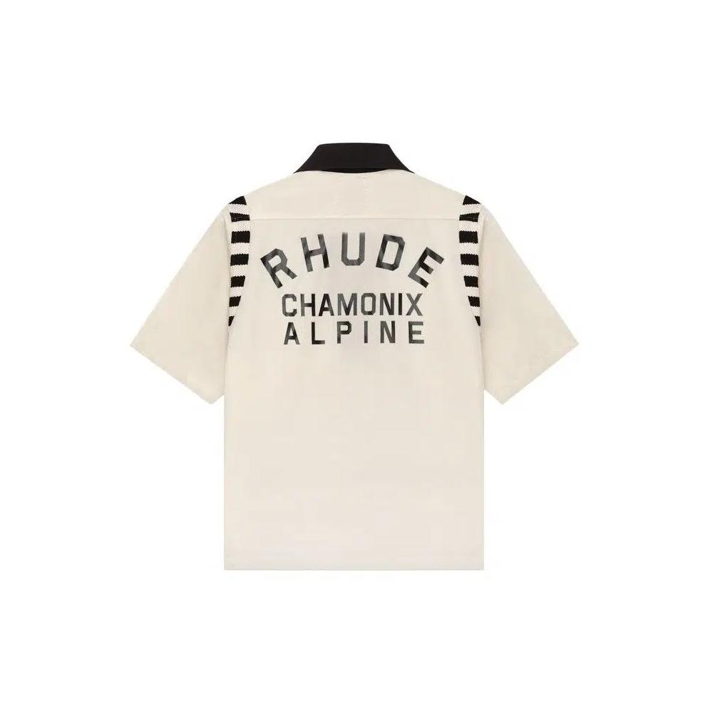 Рубашка на пуговицах Rhude Chamonix Alpine Shirt 'Белый/Черный' 2