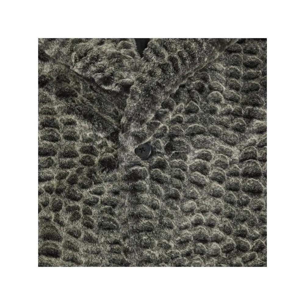 Пальто Supreme Croc Faux Fur Overcoat 'Black' 3