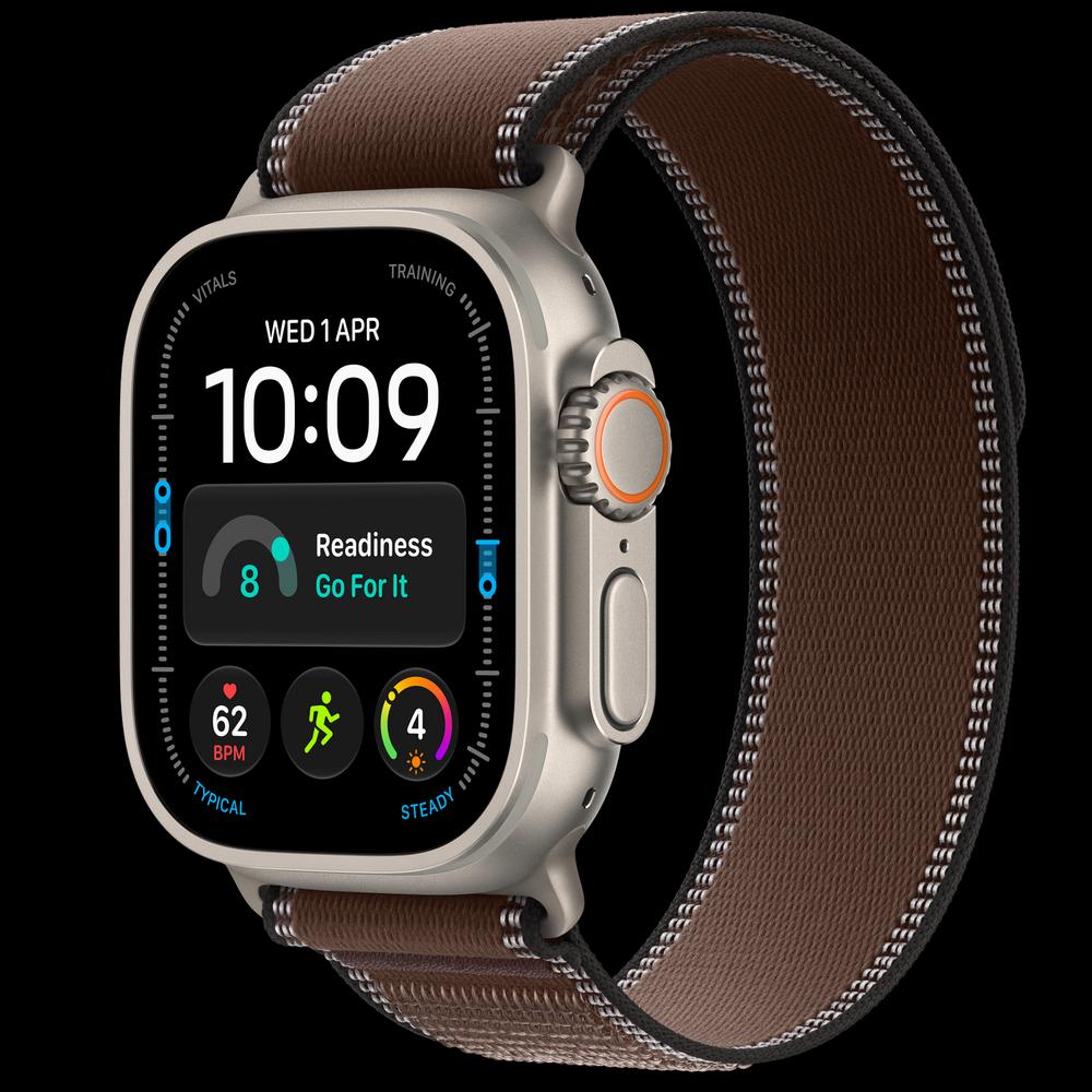 Apple Watch Ultra 4 49 мм, GPS + Cellular, титан, Natural, ремешок Dark Umber Trail Loop 1