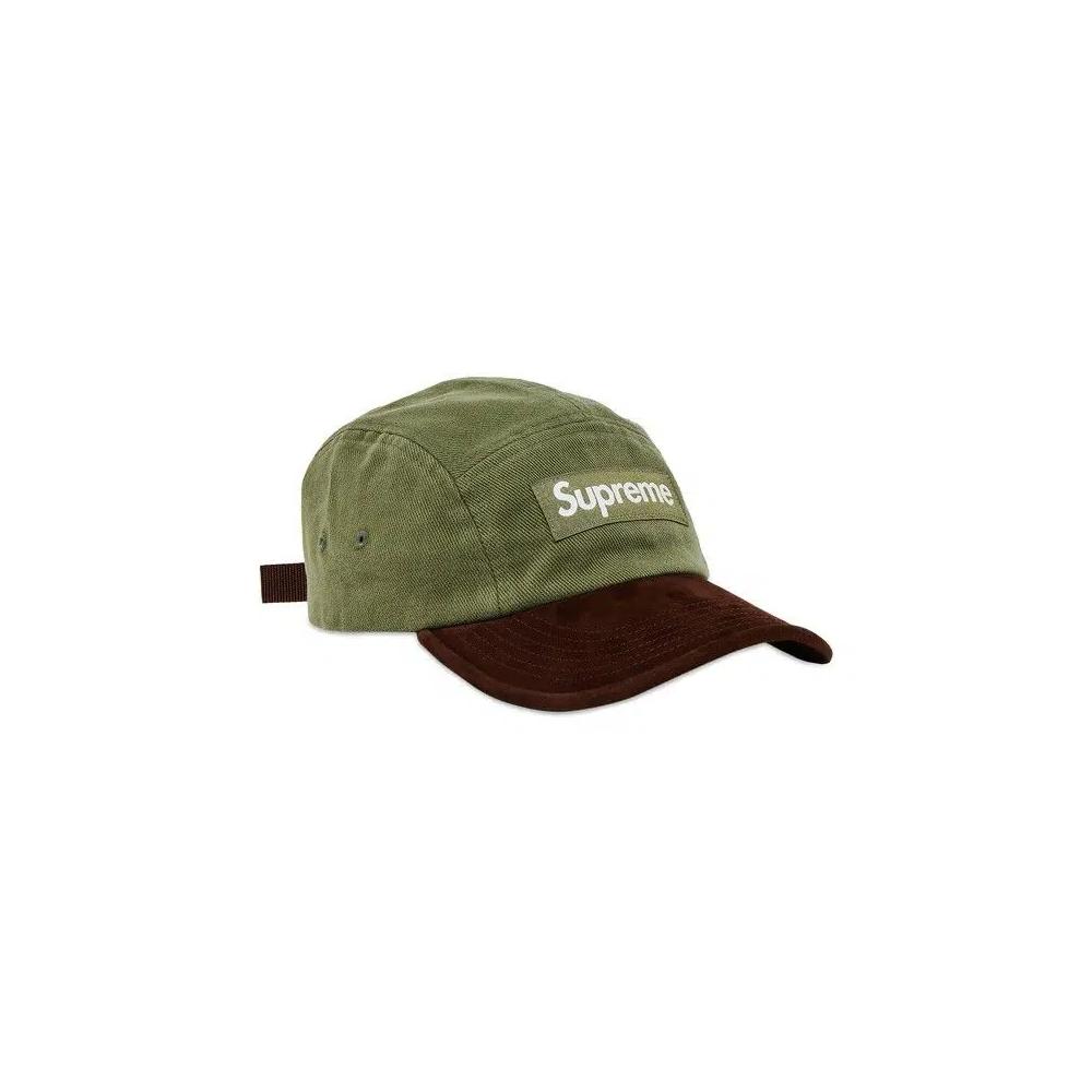Кепки Supreme Suede Visor Camp Cap 'Light Olive' 2