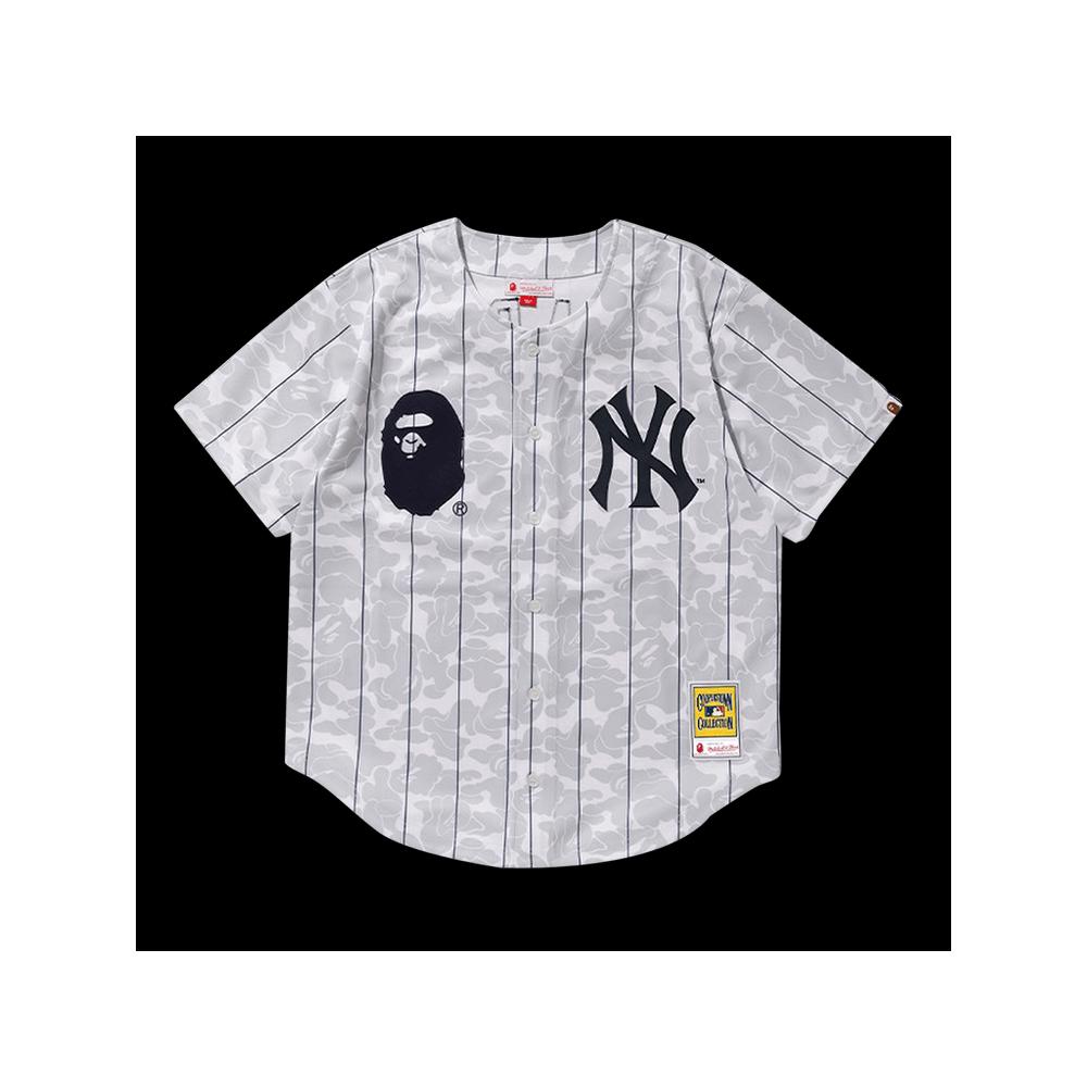 Джерси BAPE x Mitchell & Ness Yankees Jersey 'White' 1