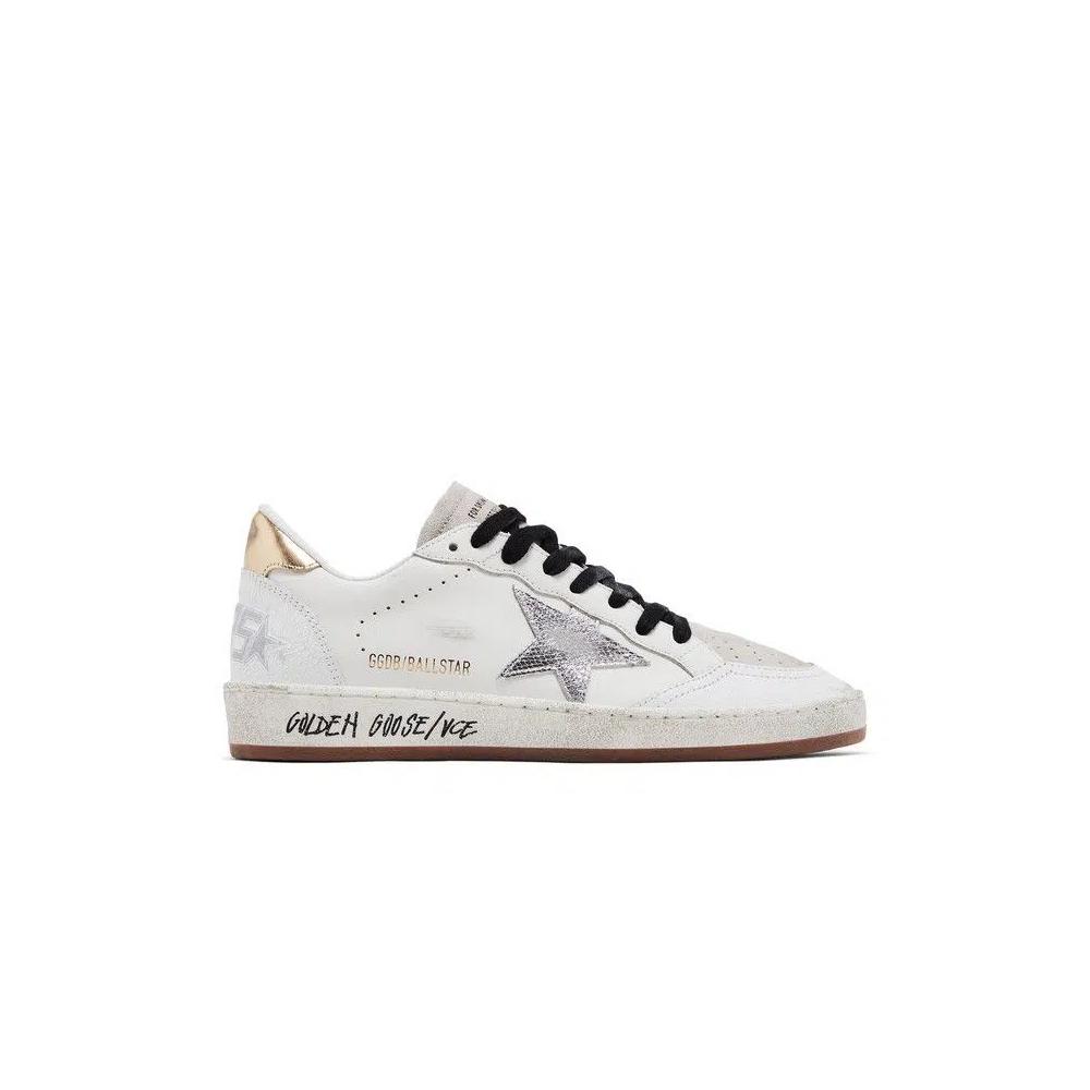 Кроссовки Golden Goose Wmns Ball Star 'White Silver Gold' 1