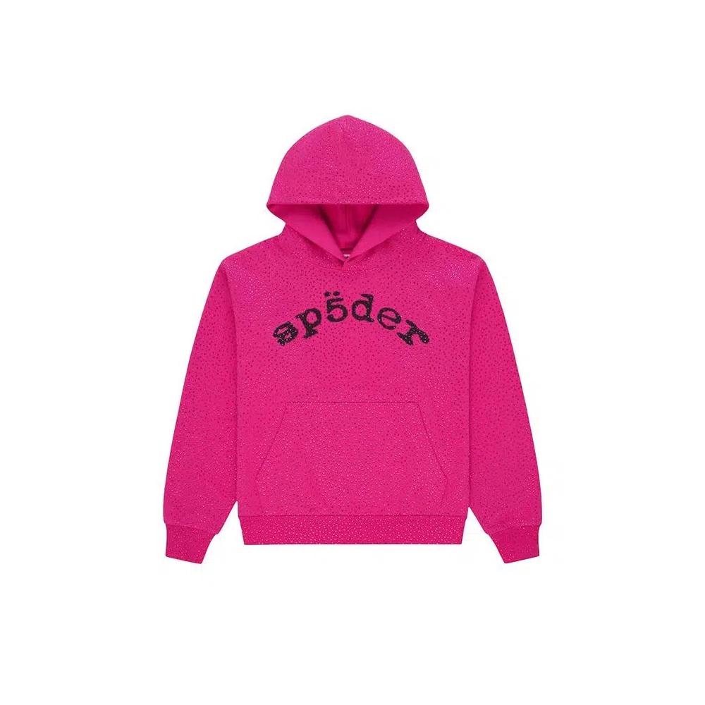 Худи Sp5der Webstone Aop Rhinestone Hoodie 'Pink' 1