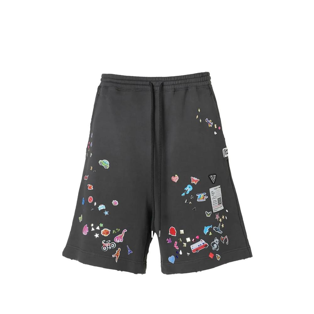 kids sticker printed sweat shorts 1