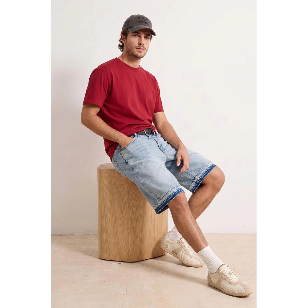 Красно-белая футболка oversize/свободного кроя, 100% хлопок Tmnss24Ts00038 5