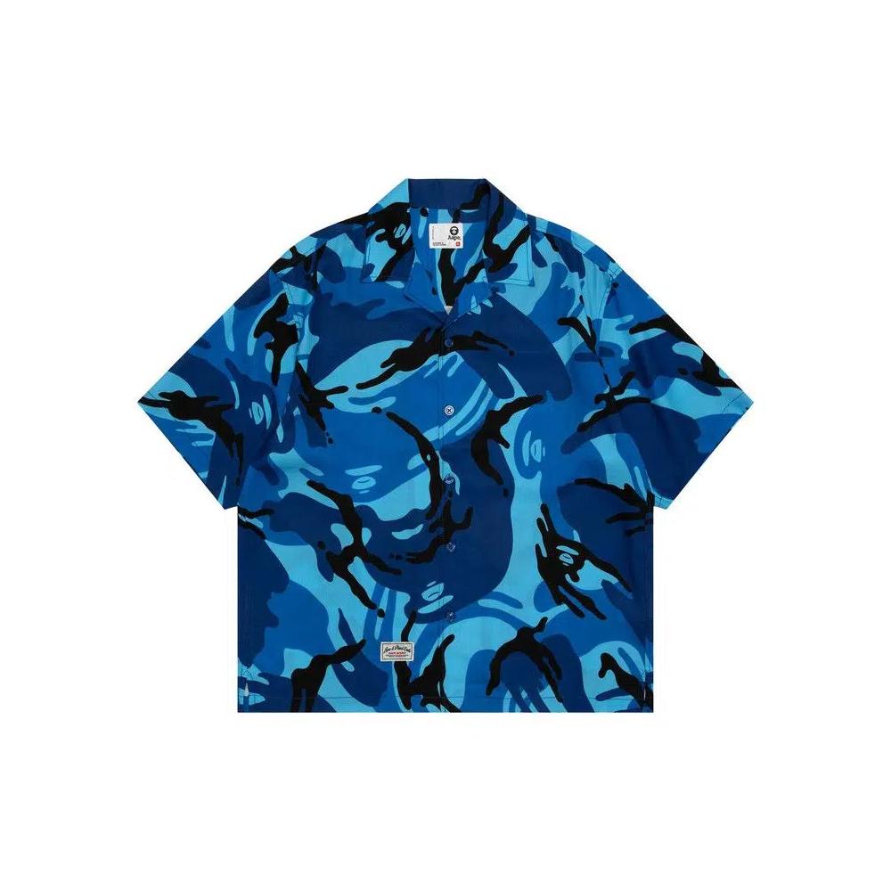 Шорты AAPE Sports Camo Short Sleeve Shirt 'Blue/Multicolor' 1