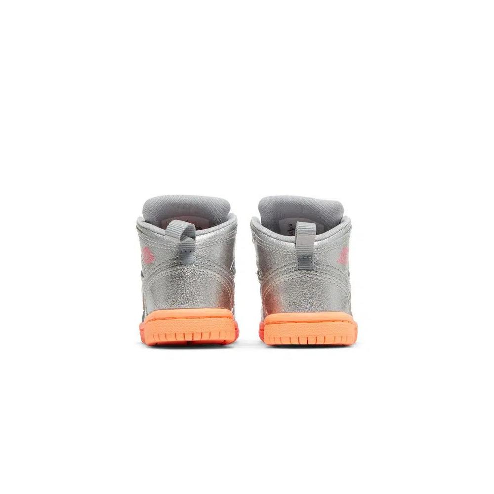 Кроссовки Air Jordan 1 Mid TD 'Metallic Silver Pink Crimson' 6