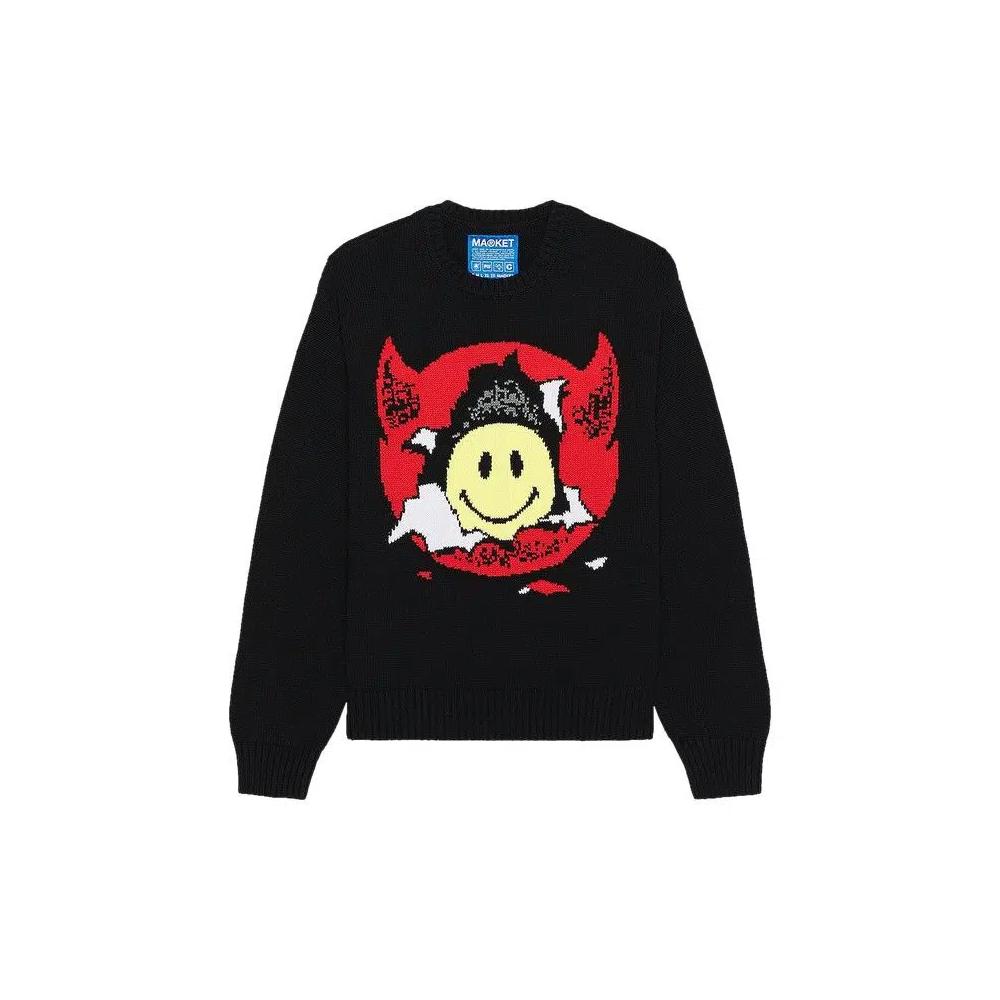 Свитеры Sweaters Market Smiley Inner Peace Sweater 'Черный' 1