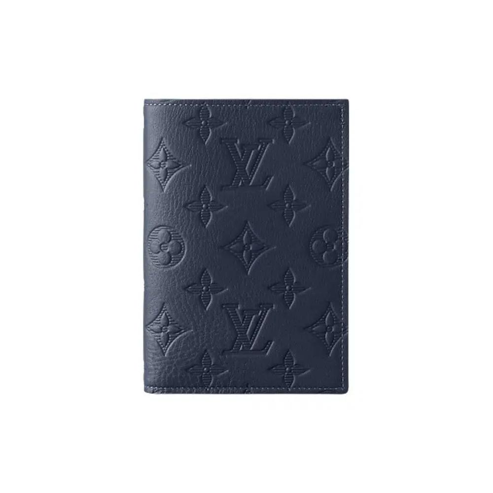 Дорожные аксессуары Louis Vuitton Passport Cover «Темно-синий монограмма тень тисненая телячья кожа» 1