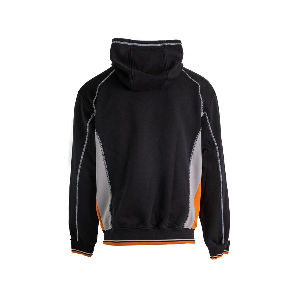 logo-print panelled hoodie 2