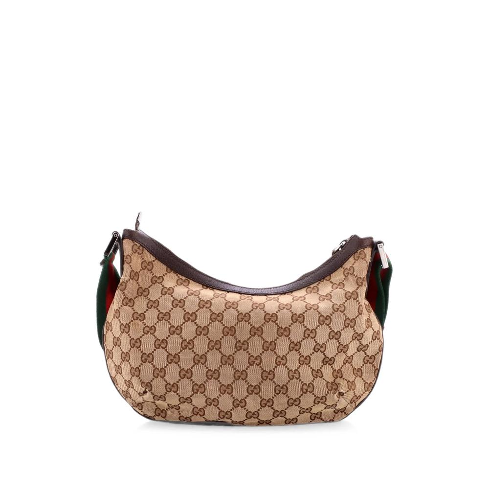 Saddle Zip Messenger Bag GG Canvas with Leather Medium crossbody bag 2