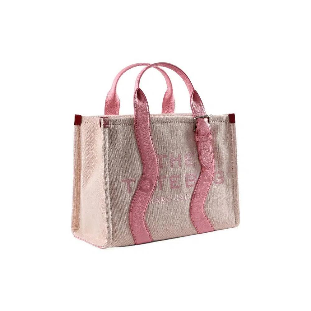 Сумки-тоут Marc Jacobs The Medium Wavy Canvas Tote Bag «Пудрово-розовый» 2