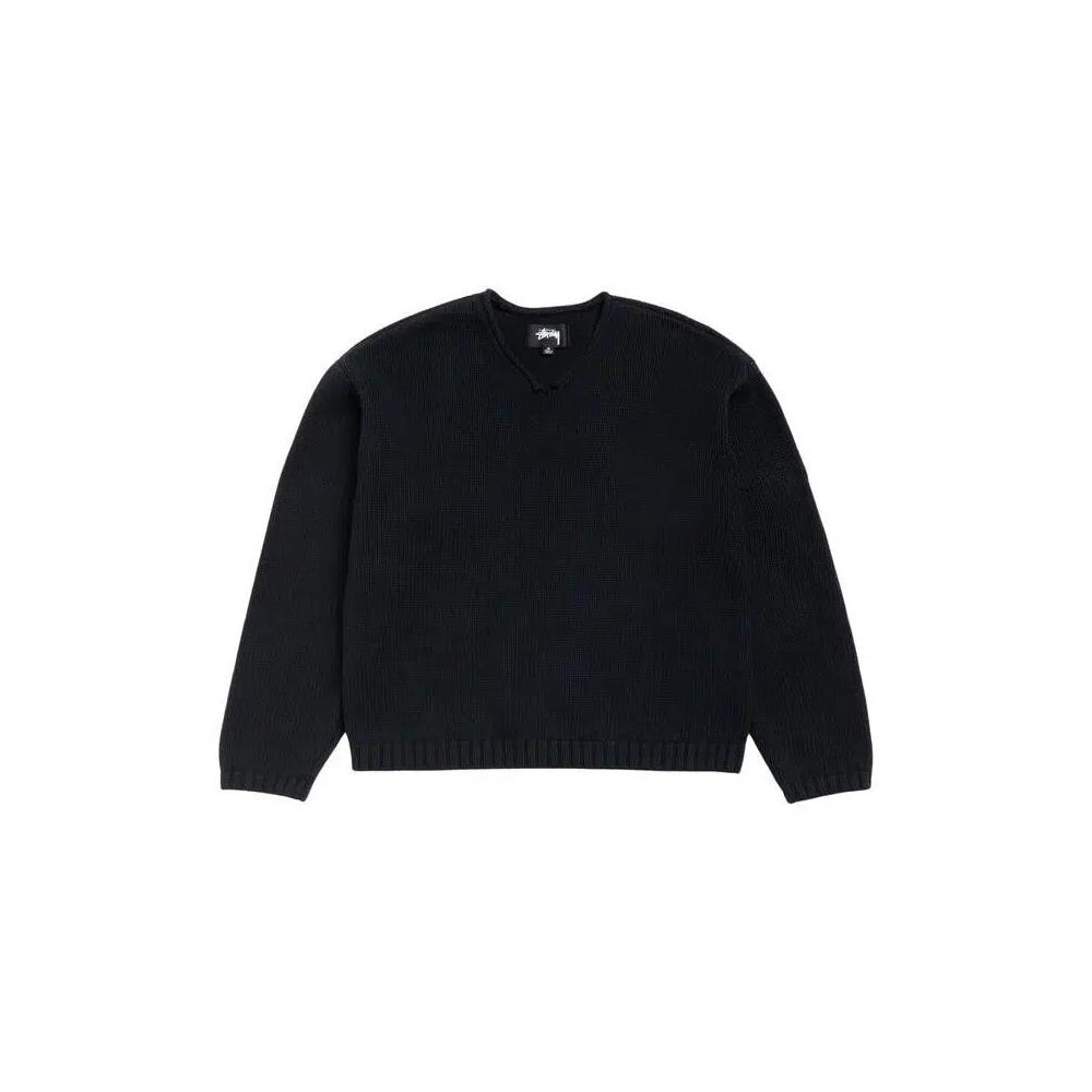 Свитеры Stussy Roll V Neck Sweater 'Черный' 1