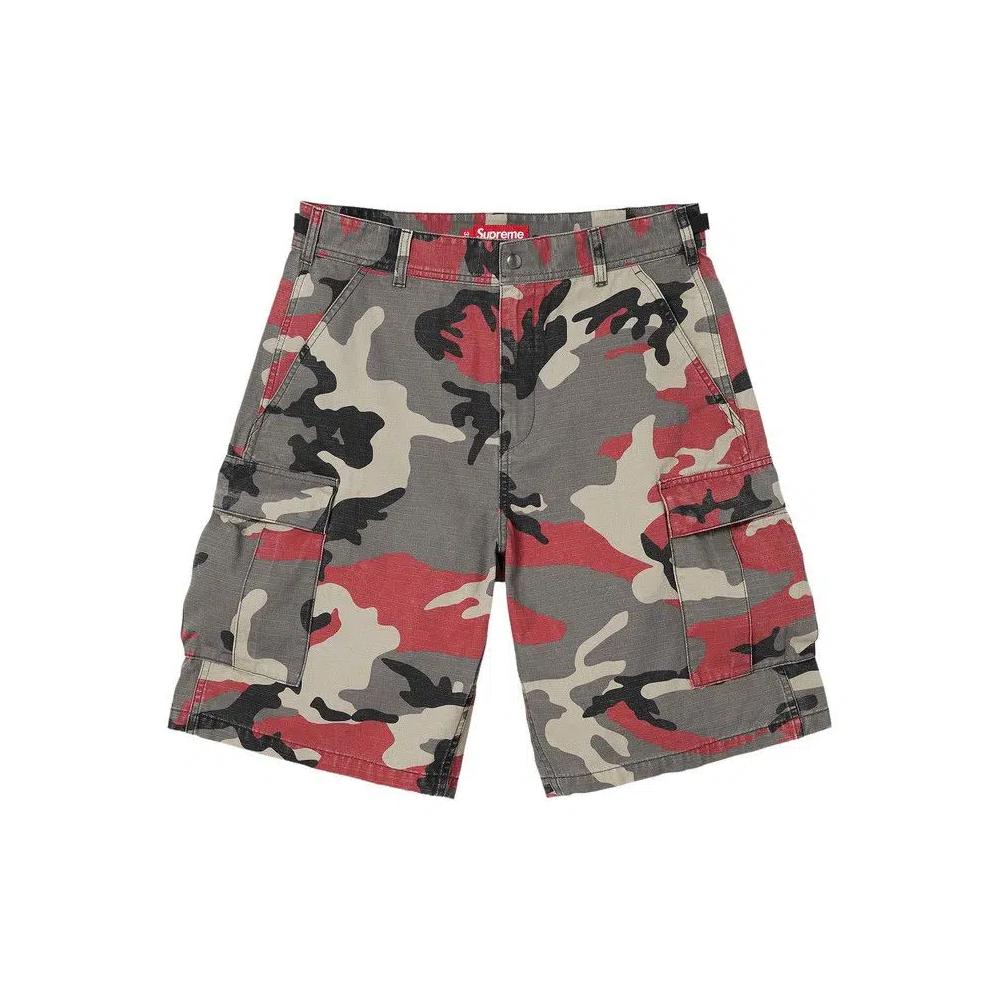 Карго шорты Supreme Cargo Short 'Red Camo' 1