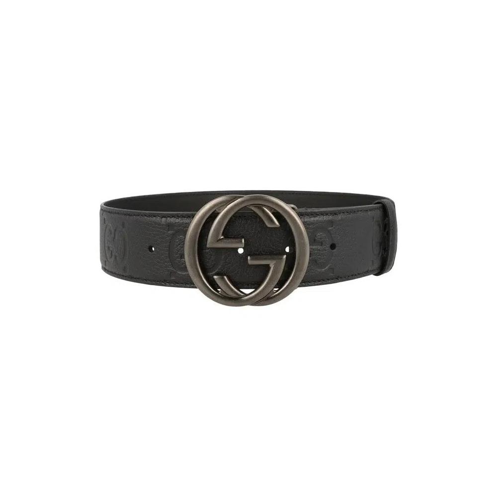 Ремни Gucci Interlocking G Buckle Belt 'Black' 1