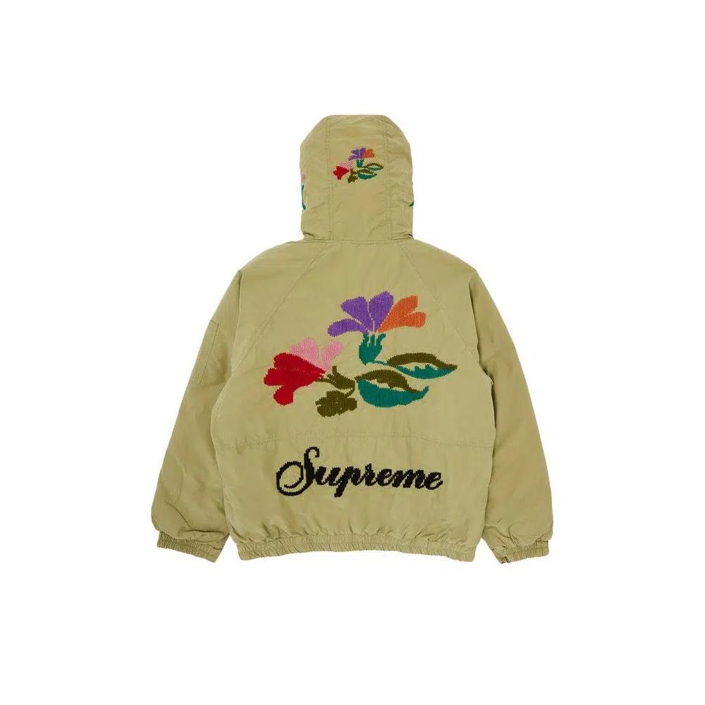 Пуховики Supreme Needlepoint Hooded Jacket 'Olive' 2