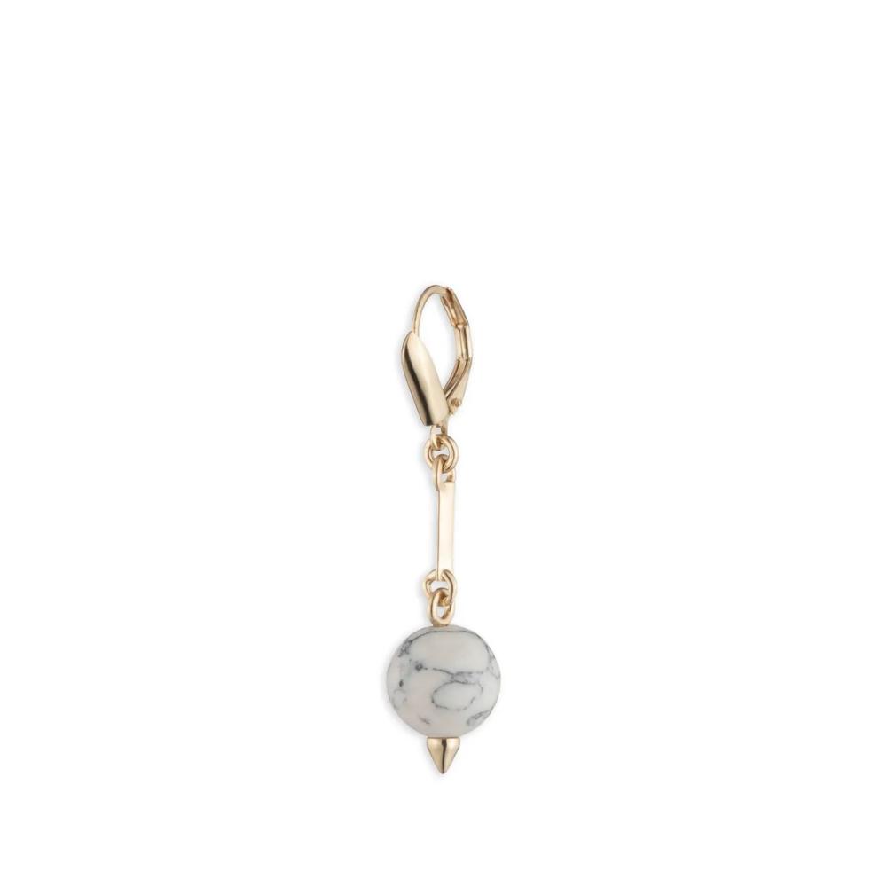 Серьги из говлита круглой формы 2
