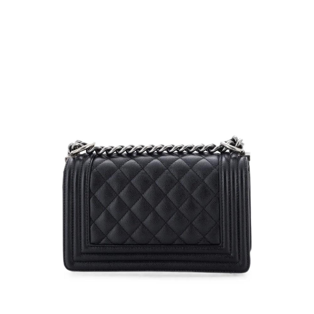 Маленькая сумка через плечо Boy Flap Bag Quilted Caviar 2