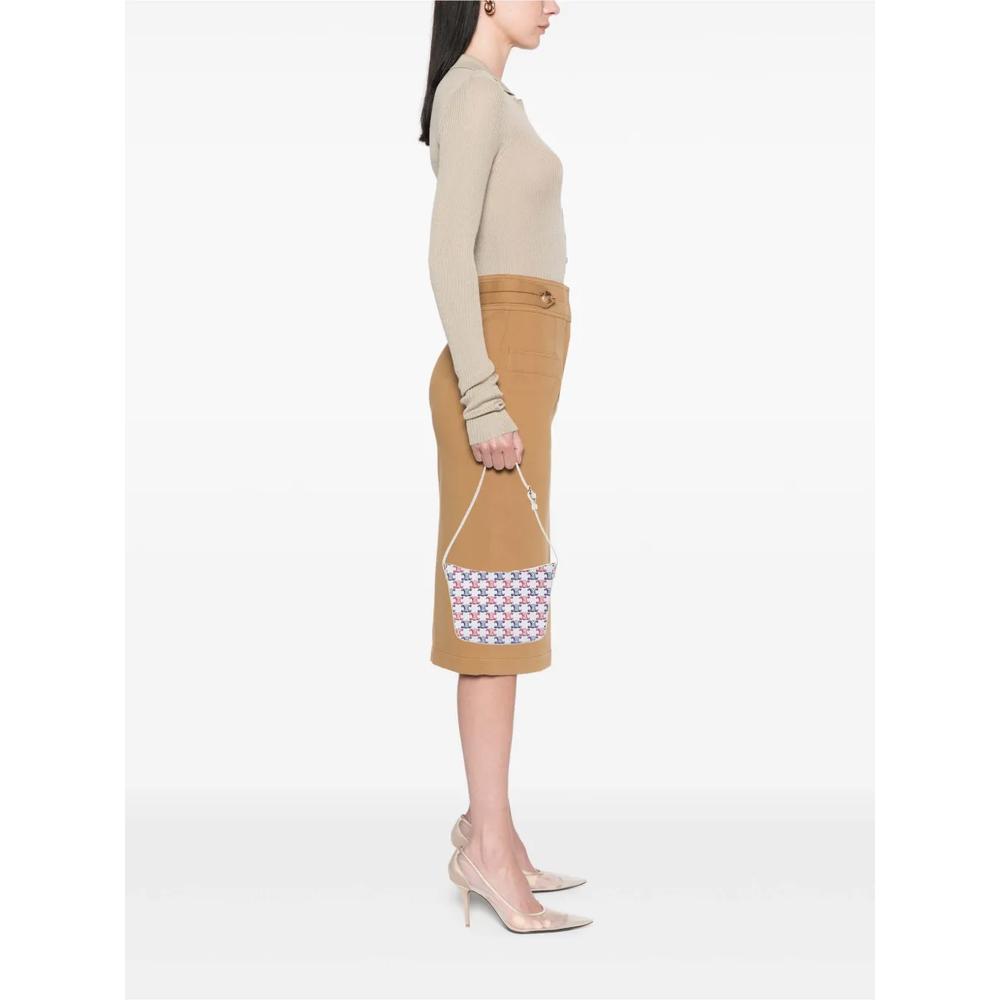 Сумка на плечо Triomphe Coated Canvas Croque среднего размера (2023 год) 2