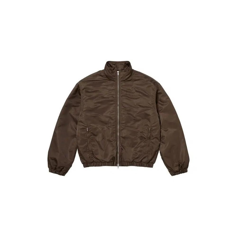 Куртки Supreme Stand Collar Lined Nylon Jacket 'Brown' 1
