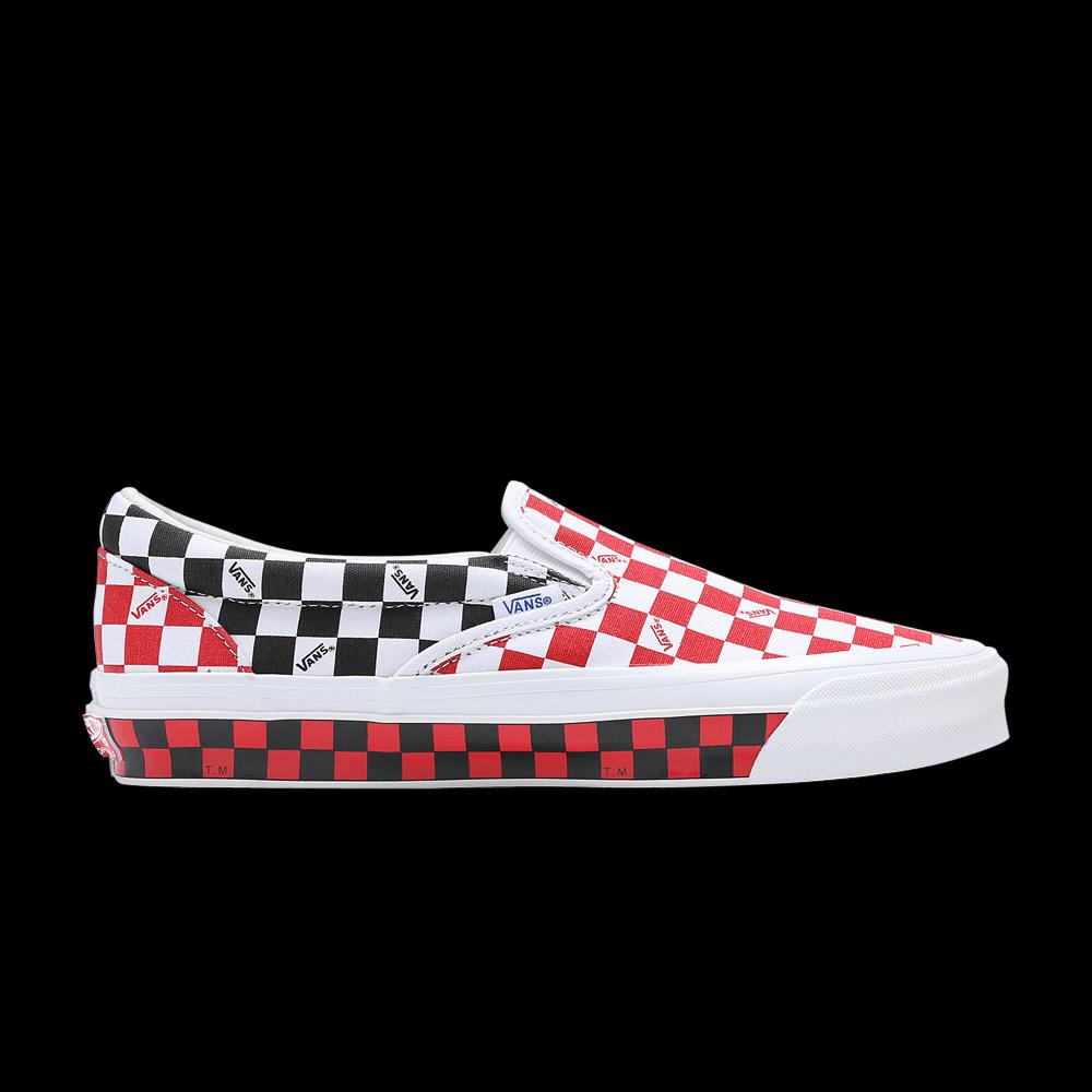 Слипоны Vans OG Classic Slip-On LX 'Checkerboard - Red Black' 1