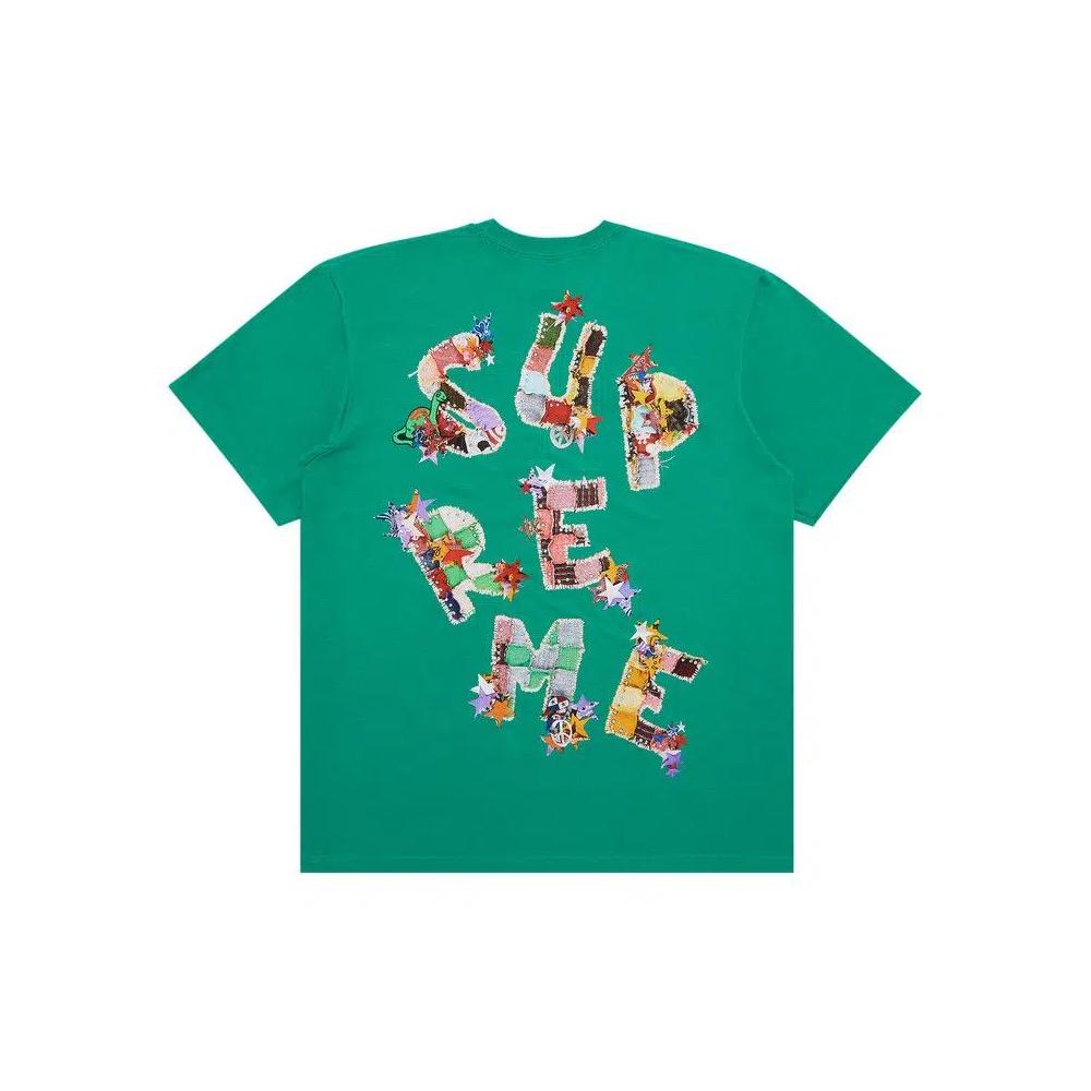 Футболки с коротким рукавом Supreme Patchwork Tee 'Green' 2