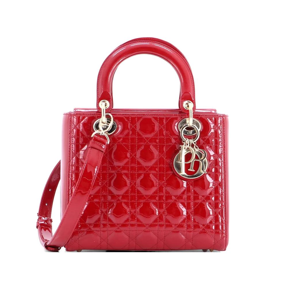 Стеганая сумка-сэтчел Lady Dior NM Bag Cannage среднего размера 1