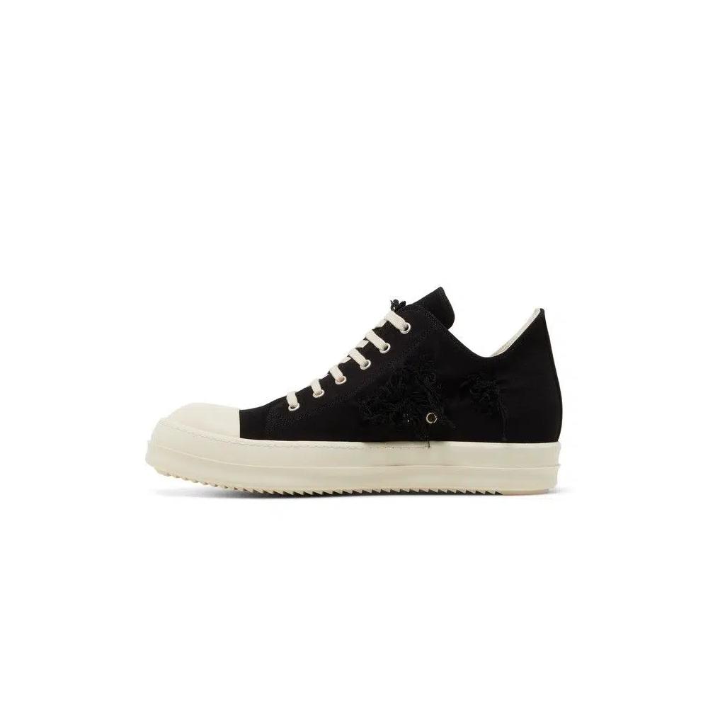 Кроссовки Rick Owens DRKSHDW Strobe Cotton Denim Slashed Low 'Чёрное молоко' 3