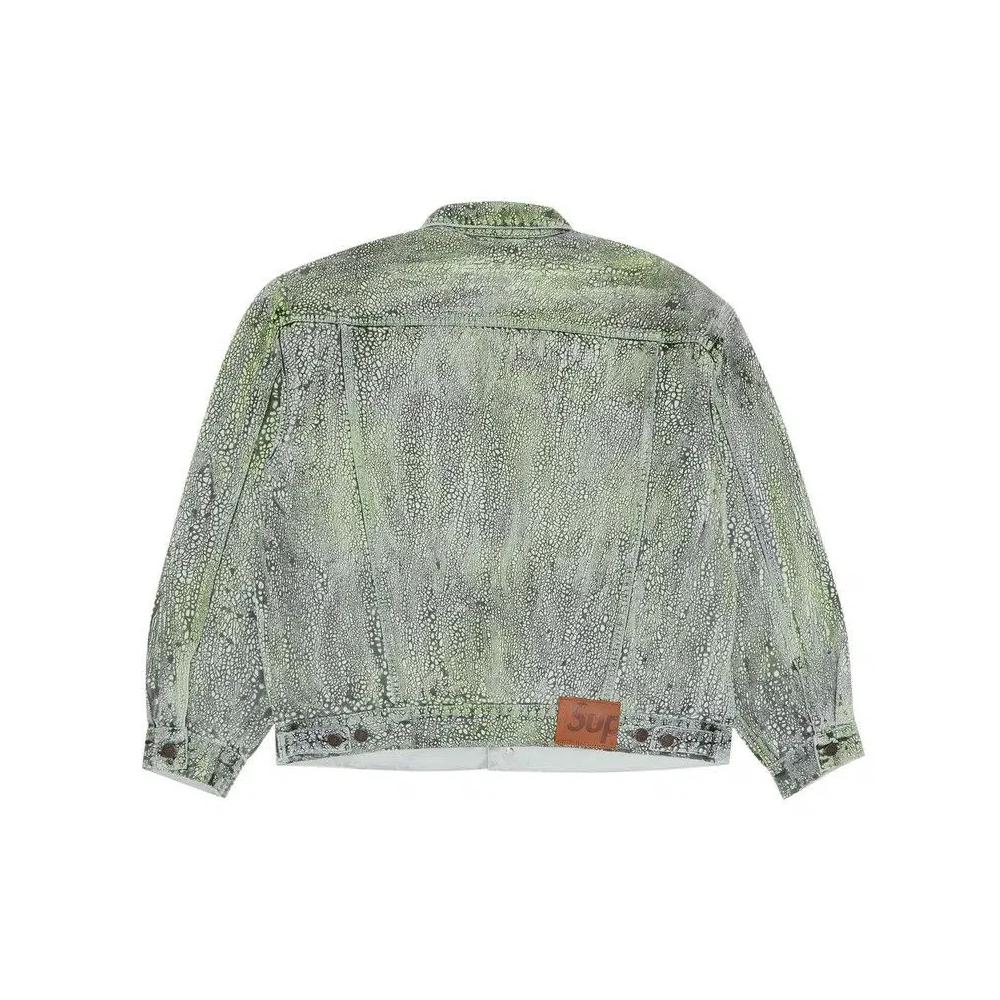 Джинсовые куртки Supreme Crackle Denim Trucker Jacket 'Multicolor' 2