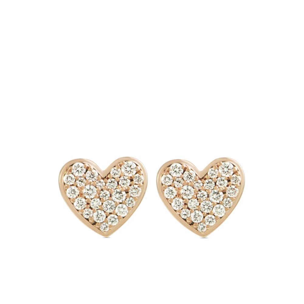 Серьги Caviar Heart из розового золота с бриллиантами 1