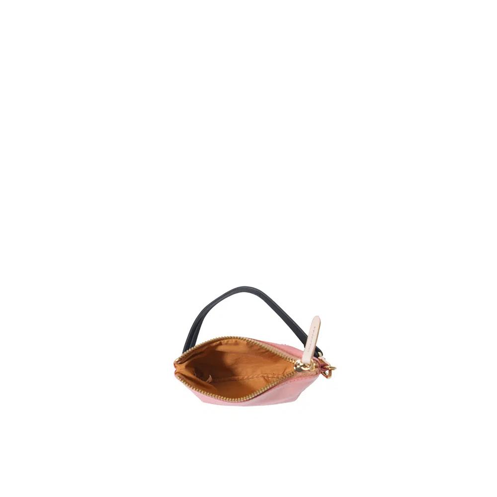 Мини-кошелек с зеркалом на молнии - розовый 3