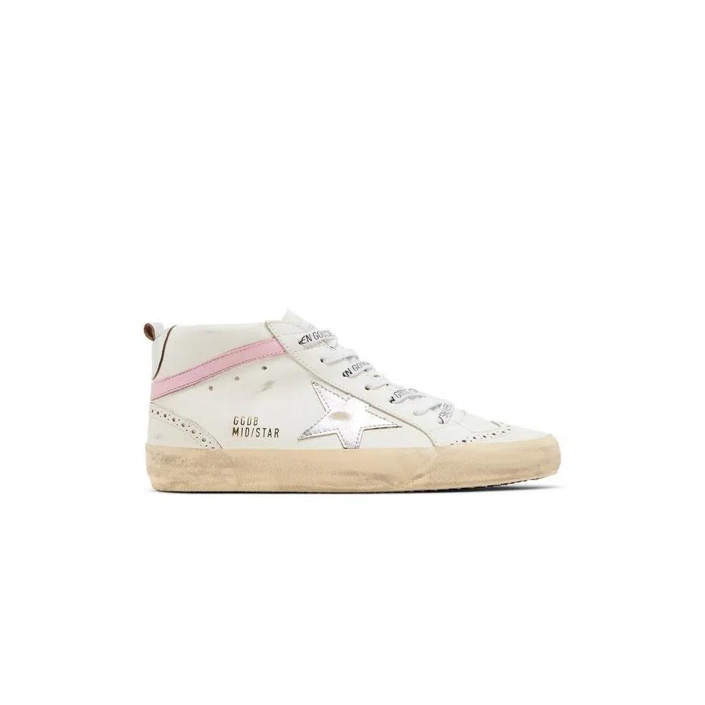 Кроссовки Golden Goose Wmns Mid Star 'Белый Серебряный Розовый' 1