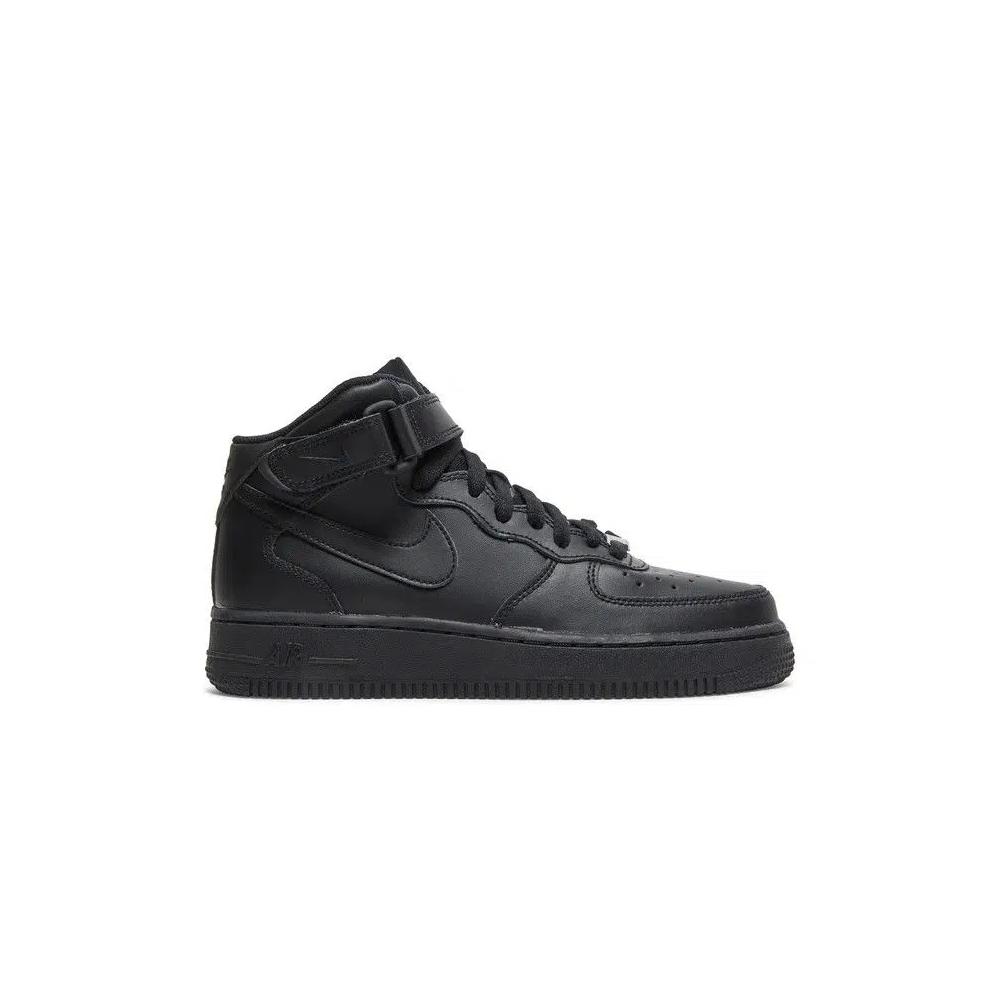 Кроссовки Nike Air Force 1 Mid LE GS 'Triple Black' 1
