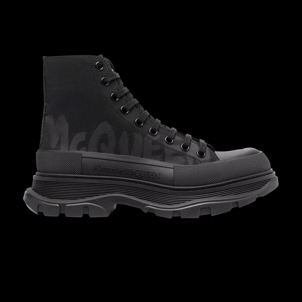 Ботинки Alexander McQueen Tread Slick Boot 'Graffiti Logo - Black' 1