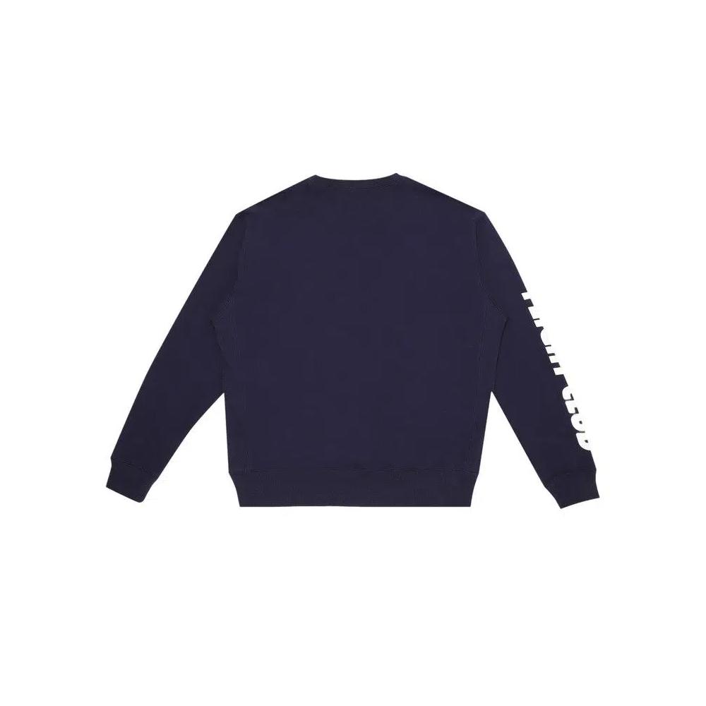 Свитер с круглым вырезом Flight Club Oversized Logo Crewneck «Navy» 2