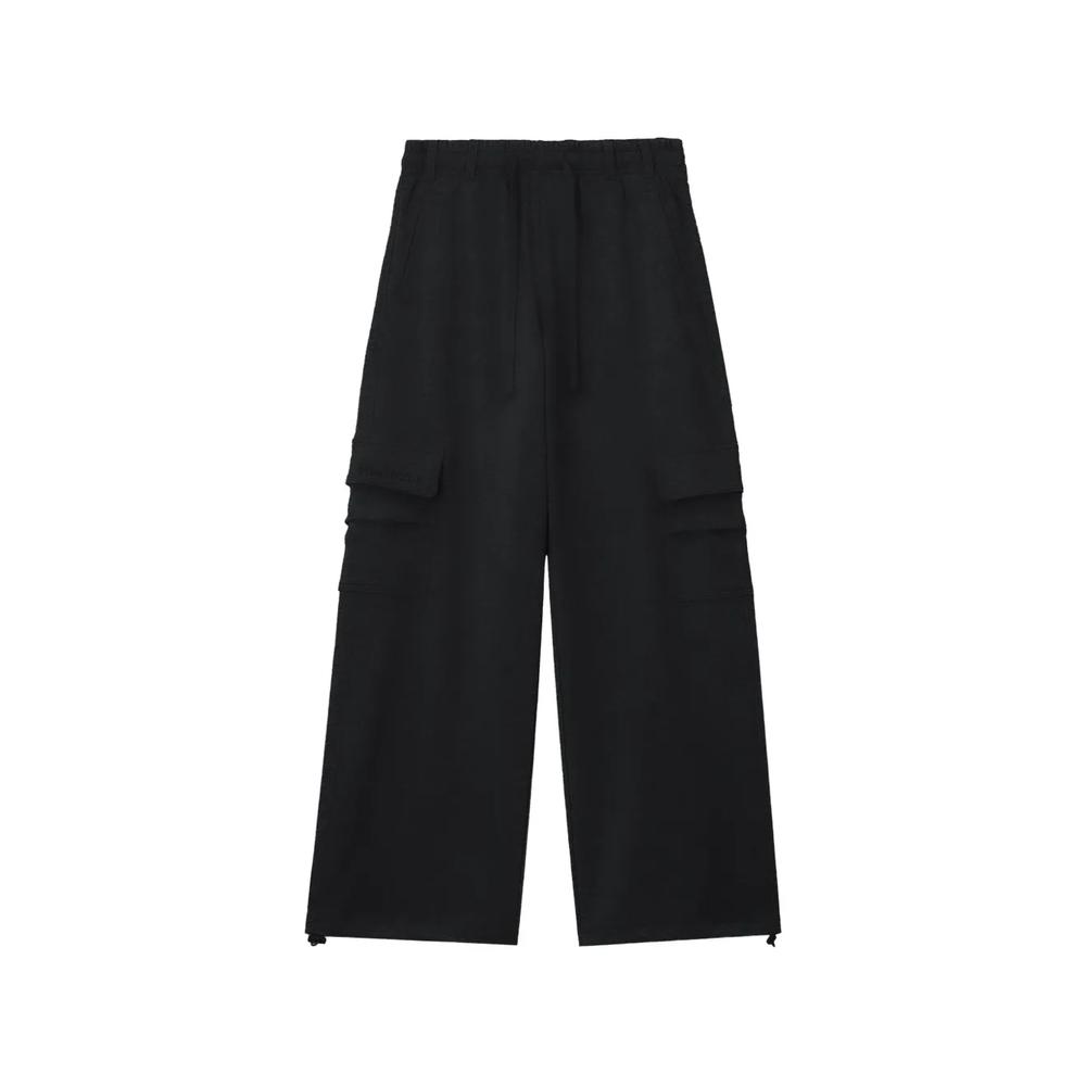 drawstring wide-leg cargo pants 1