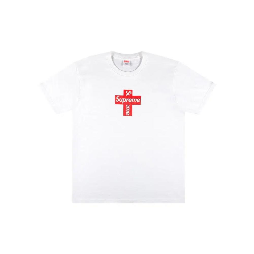 Футболки Supreme Cross Box Logo Tee 'White' 1