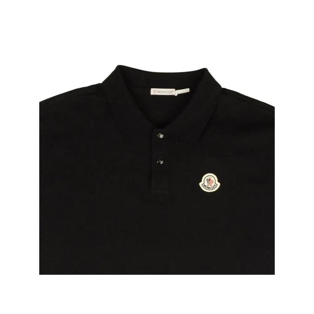 Поло Moncler Logo Patch Short-Sleeve Polo 'Black' 3