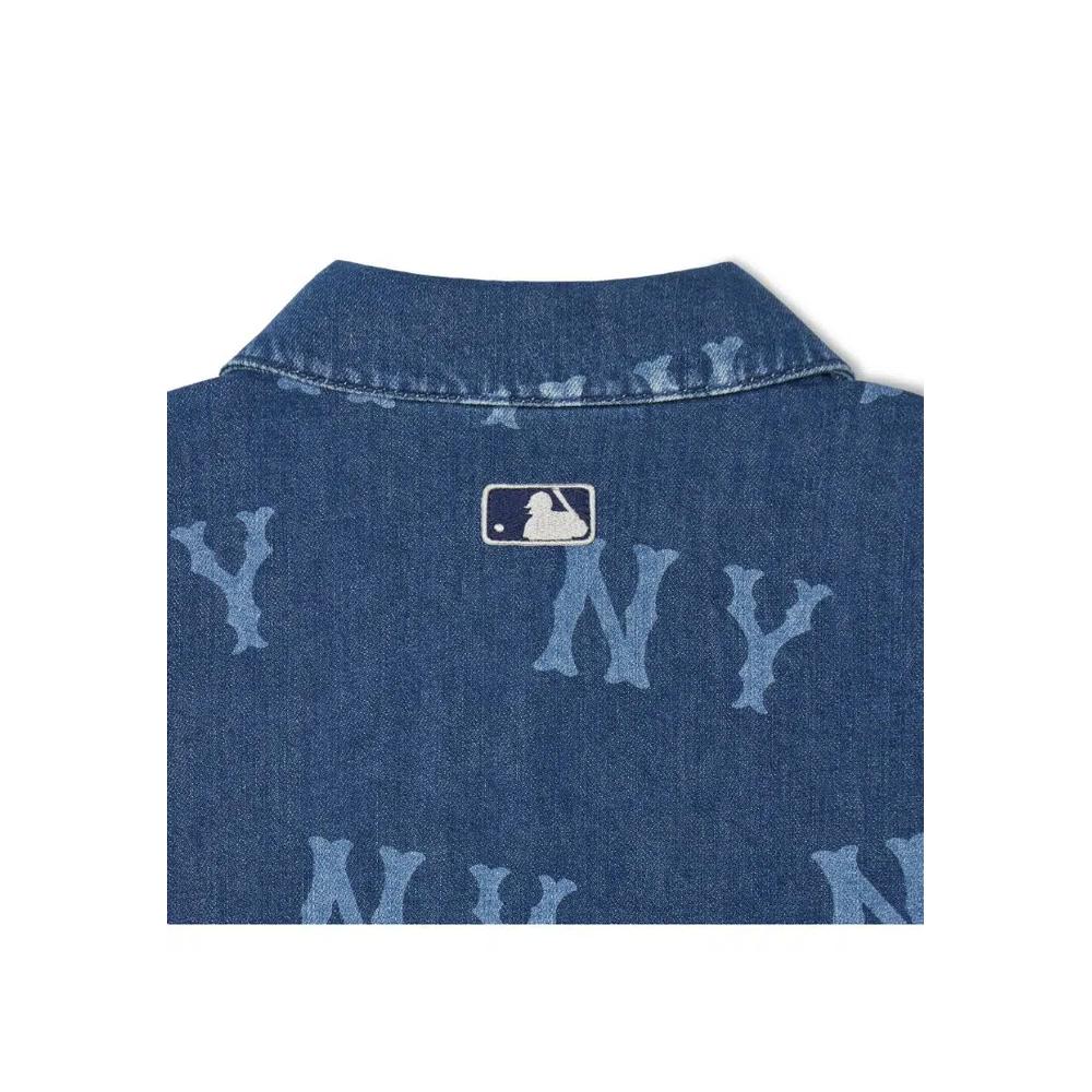БАЗОВАЯ МУЛЬТИ-МЕГА ДЖИНСОВАЯ РУБАШКА С ПРИНТОМ ЛОГОТИПА NEW YORK YANKEES 4
