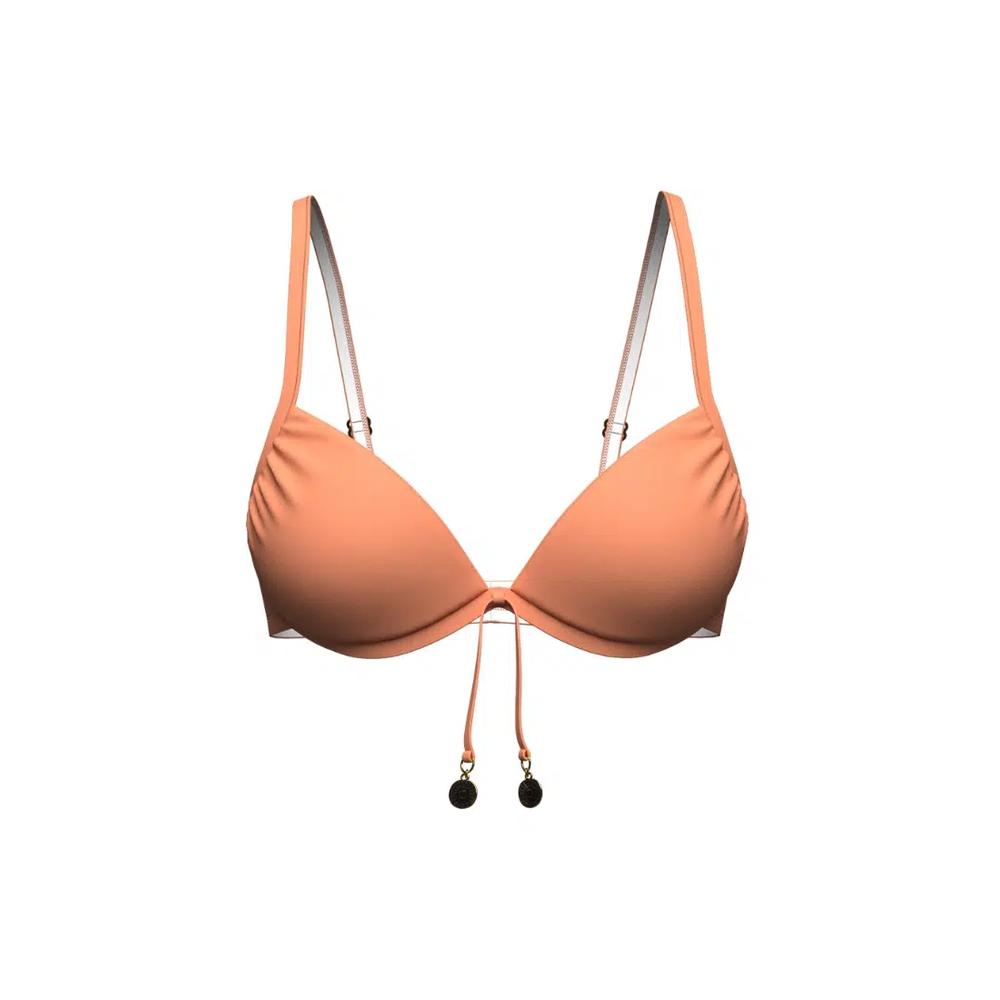 Бикини-топ Core Solid Deep Peach с защипами и завязками 1