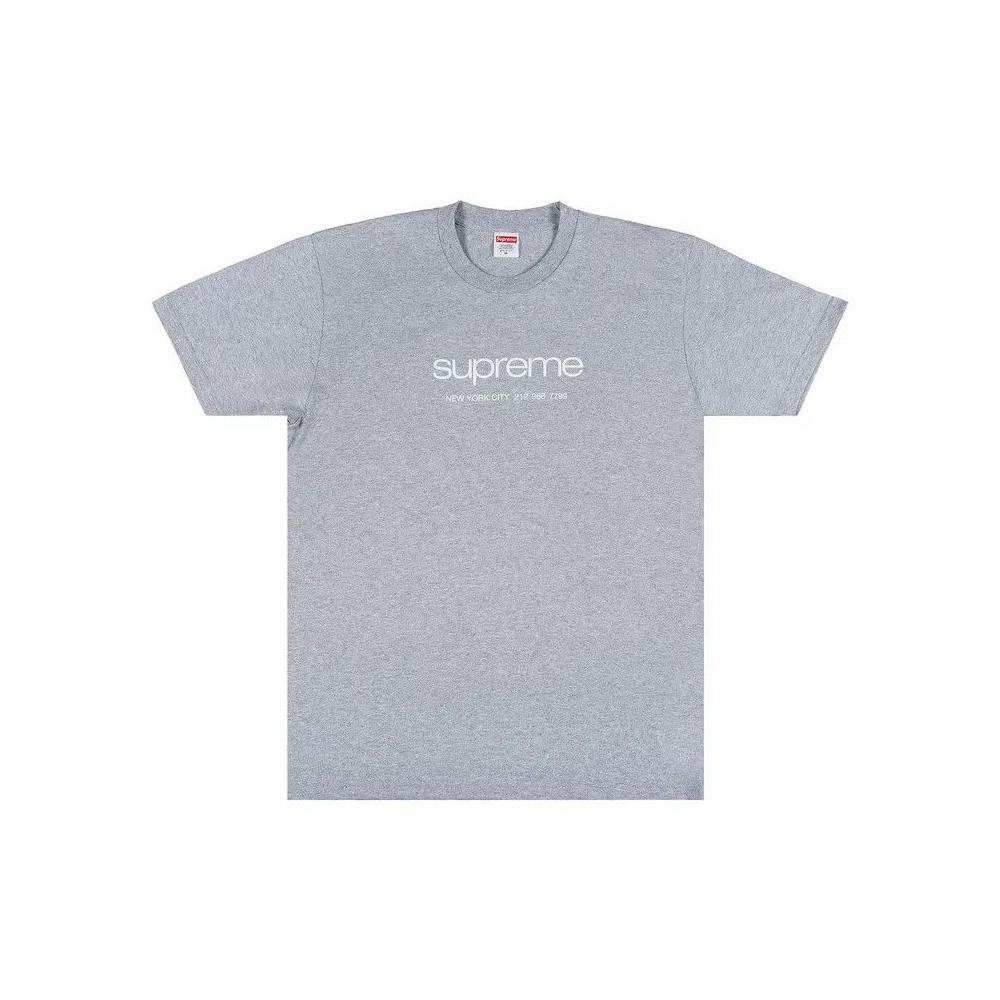 Футболки Supreme Shop Tee 'Серый меланж' 1