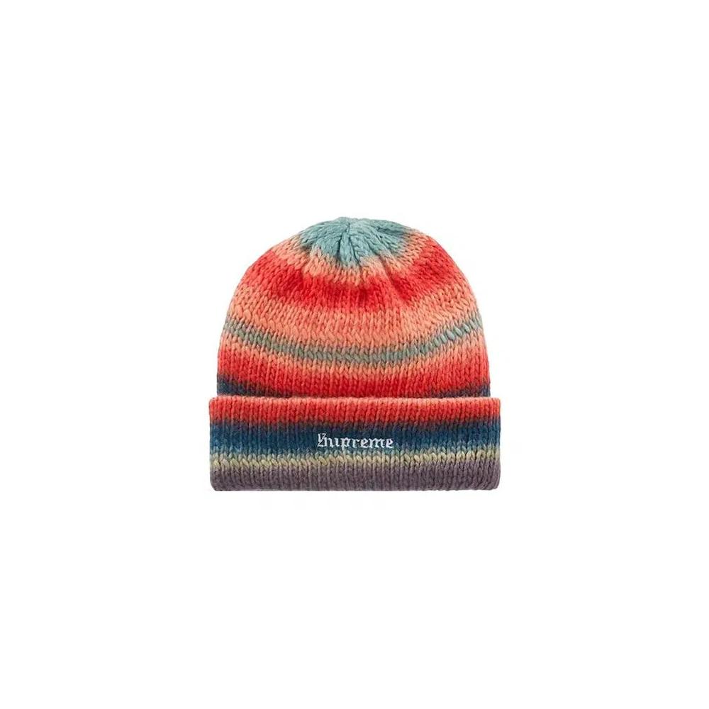 Шапки-бини Supreme Ombre Stripe Beanie 'Navy' 1