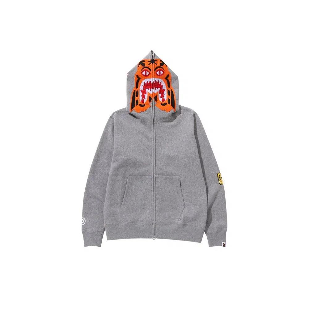 Молнии BAPE Tiger Full Zip Hoodie «Серый» 1